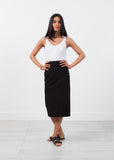 Long Pencil Skirt in Black